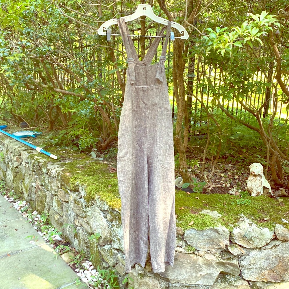 Amazing Flax Linen Overalls Sz Petite PRICE FIRM